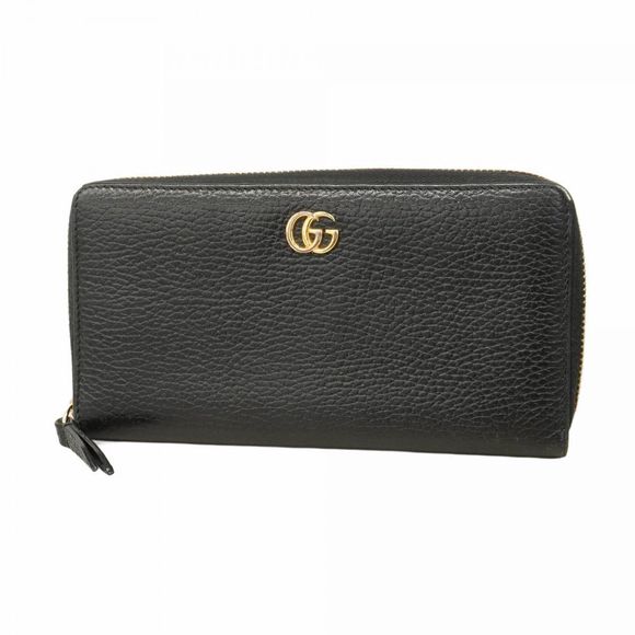 Gucci GG Marmont Long Wallet 456117 Black Leather with Gold Hardware  Women's - Picture 1 of 10